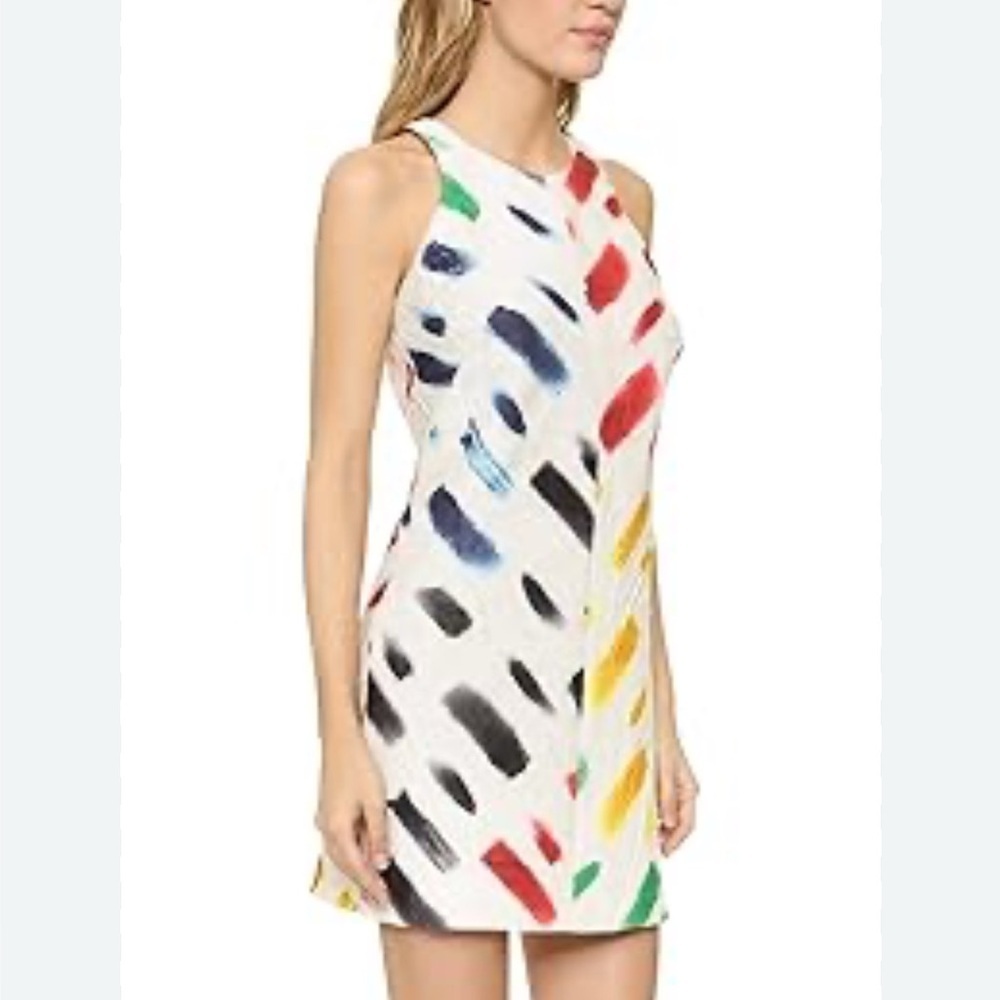 Milly Color Brushstroke Textured Sleeveless Dress –‎ Size 2 – Made in USA